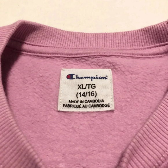 Champion Sweater Girls XL Extra Large Kids Size 14-16 Crewneck - Picture 2 of 14